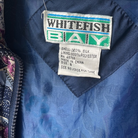*VINTAGE* WHITEFISH BAY SILK JACKET - Picture 2 of 5